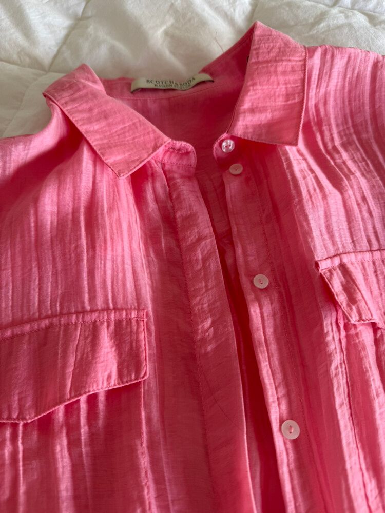 A soft silky Scotch & Soda shirt .. salmon pink
