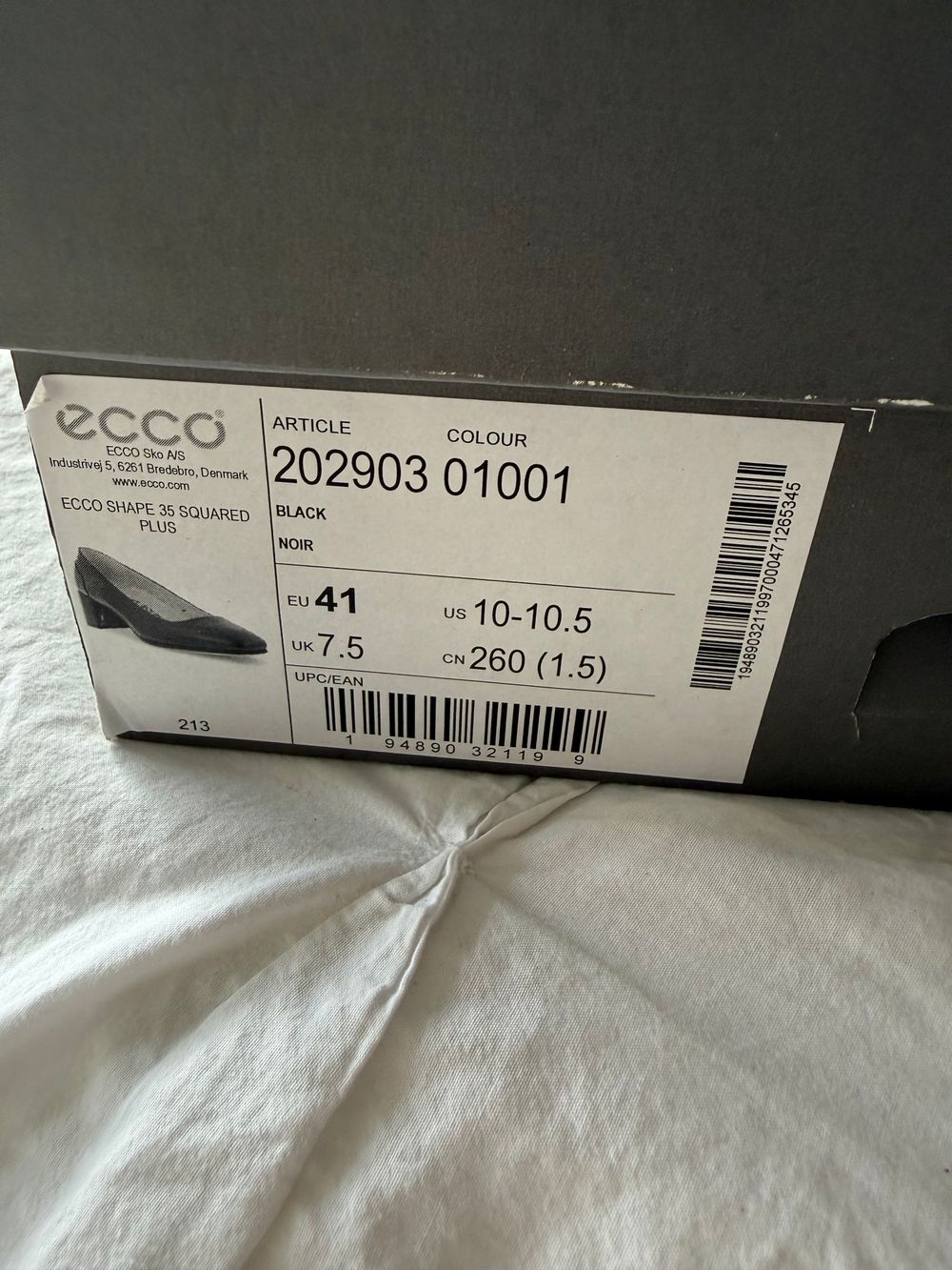 ECCO Black Shape 35 Squared Plus Heels