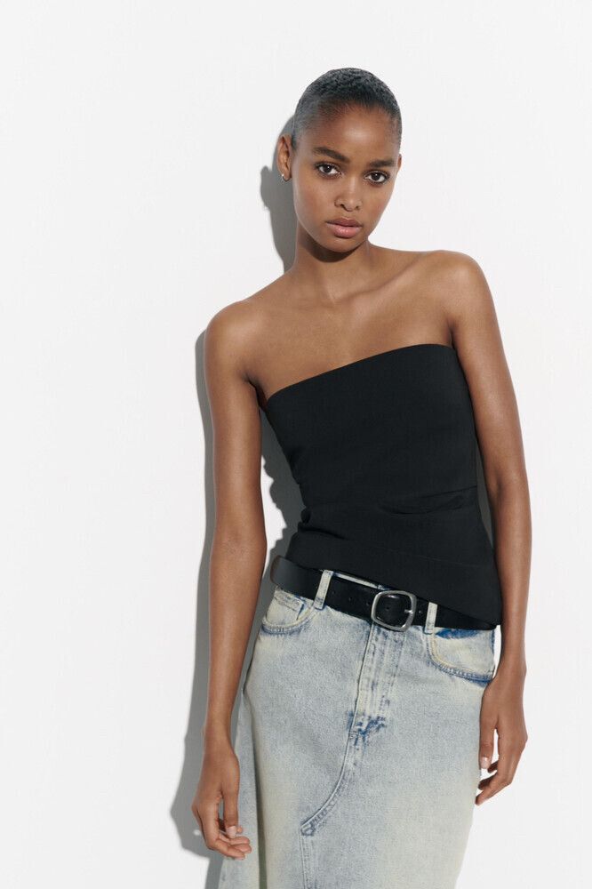 Zara - Zara Black Strapless on Designer Wardrobe