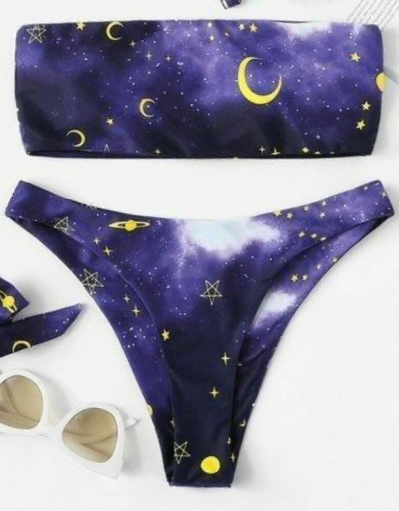 Star print bikini set
