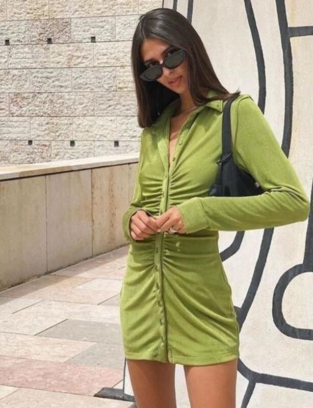With Jean Andy Mini Dress in Green