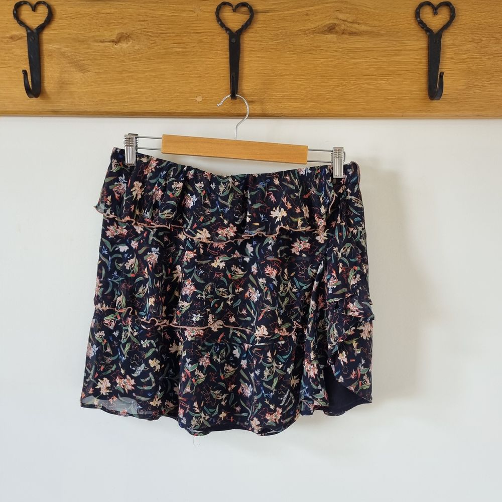 IRO Paris Brooks Printed Tiered Mini Skirt