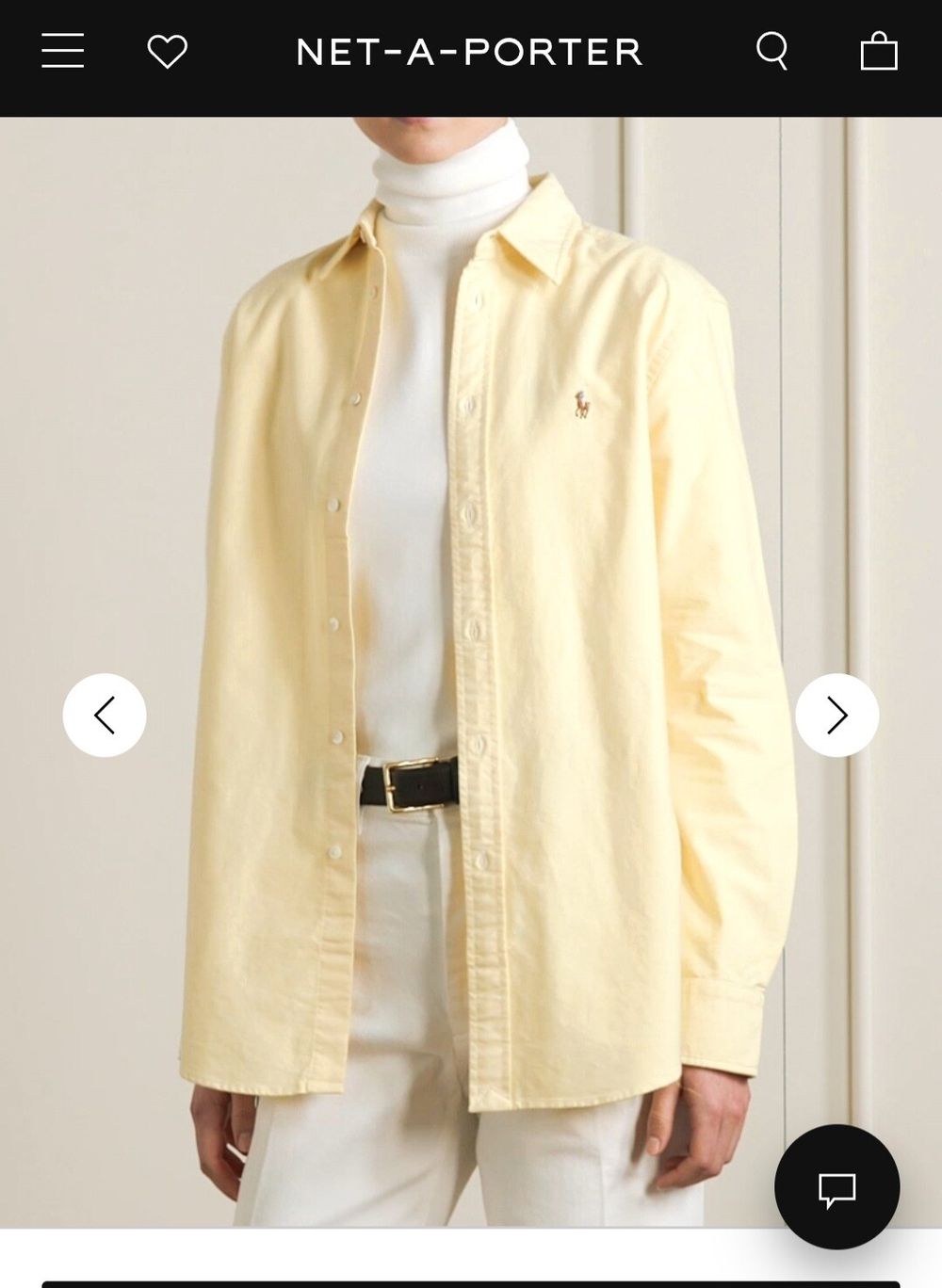 vintage Ralph Lauren Butter Yellow Oxford Shirt