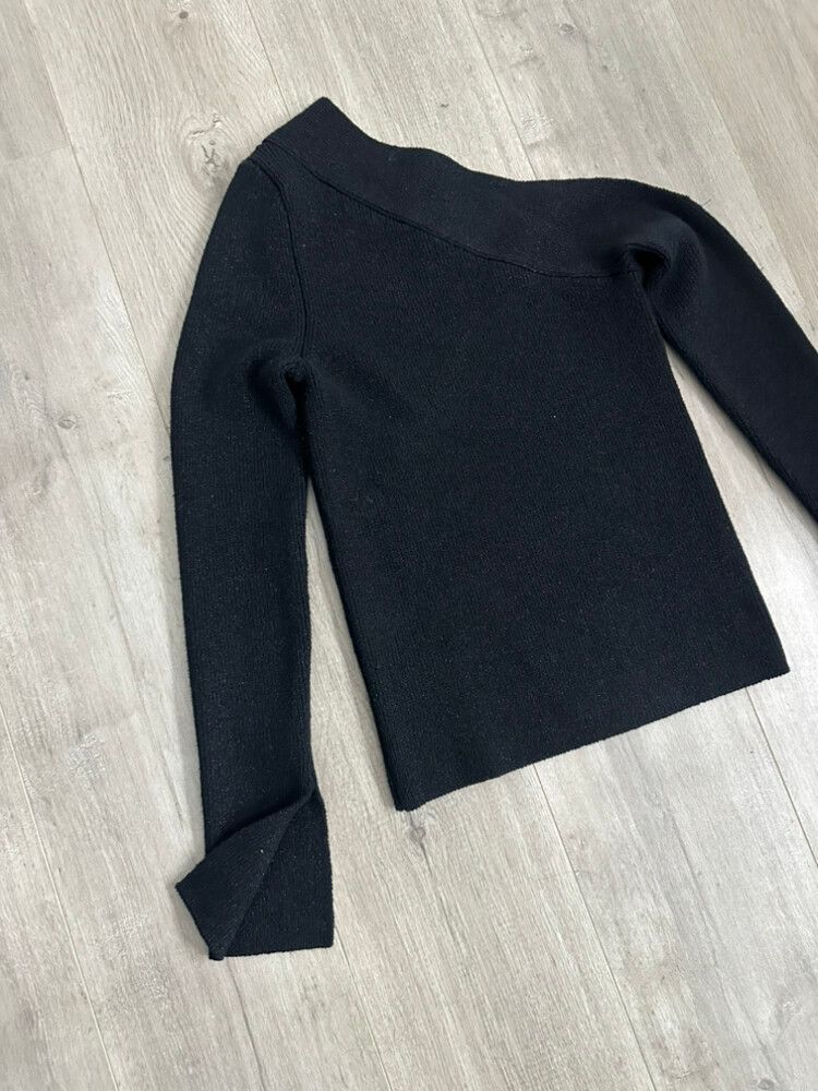 Decjuba Black Glittery One Shoulder Jumper / Top - Size Small