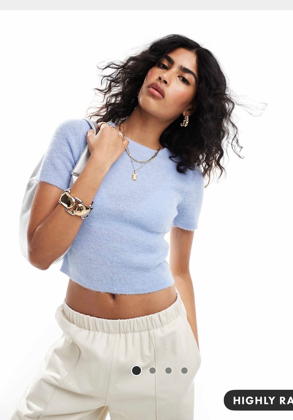 ASOS Blue Knit Crop Top