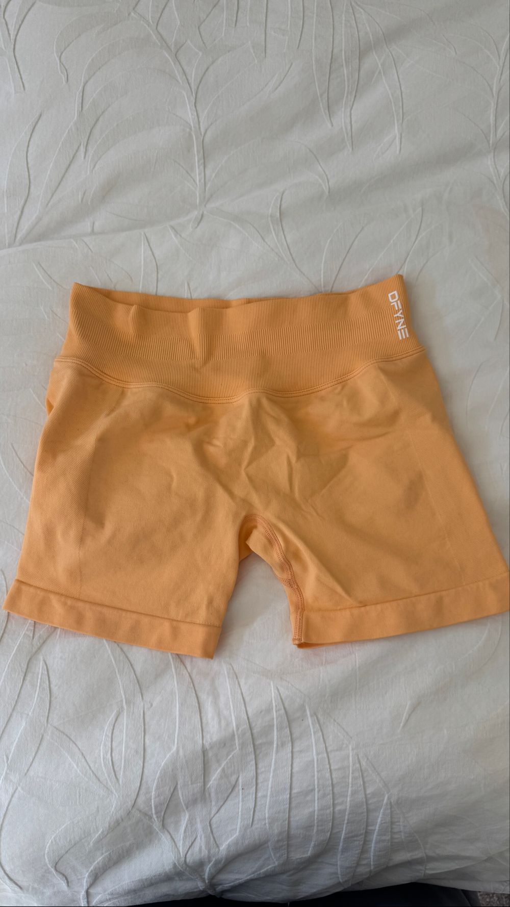 DFYNE Orange High Waisted Shorts