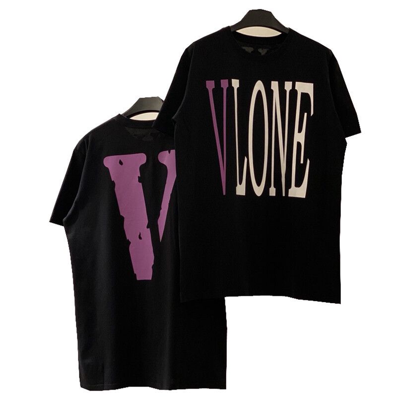 VLONE - VLONE Short Sleeve Men's T-shirt Loose large size summer tide brand  short sleeve on Designer Wardrobe
