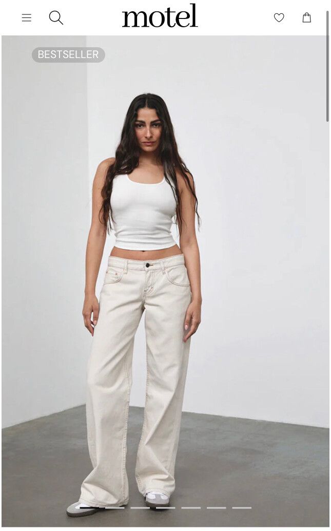 Low Rise Parallel Jeans Off White