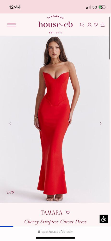 House of CB - house of cb tamara cherry strapless corset dress on Designer  Wardrobe