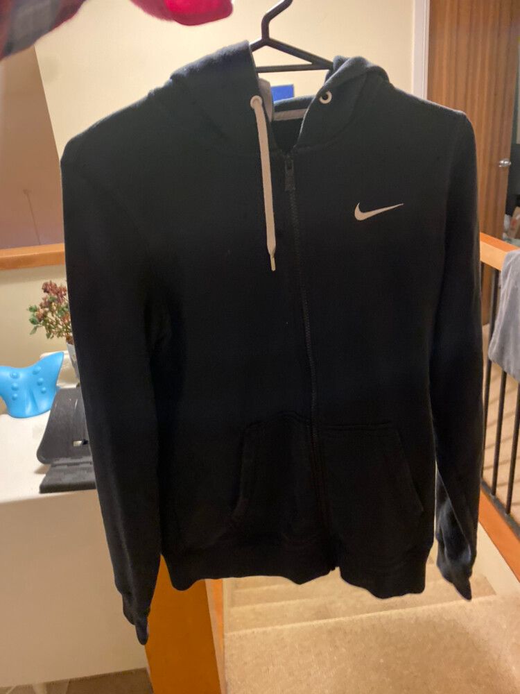 Nike Black Zip Up Hoodie size 10