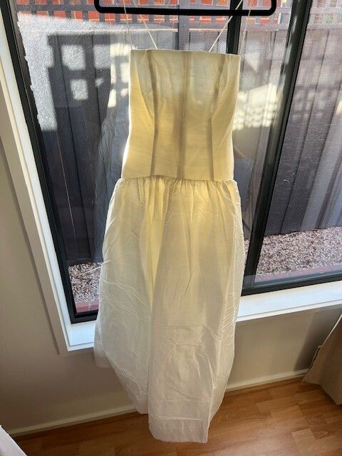 lucero silk panelled maxi dress ivory Shona Joy