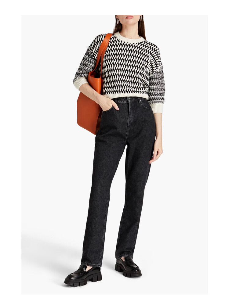 GANNI Organic high-rise straight-leg jeans