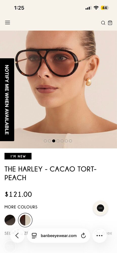 Banbe The Harley Cacao Tort Peach Eyewear