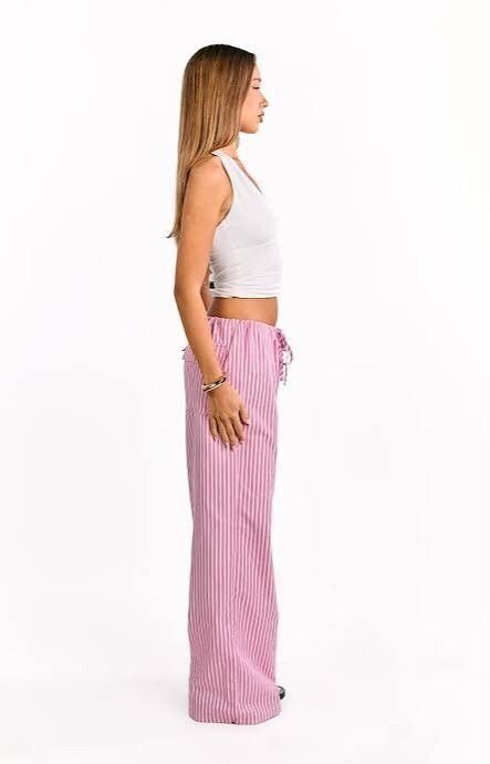 Subtitled Pink Stripe Pant