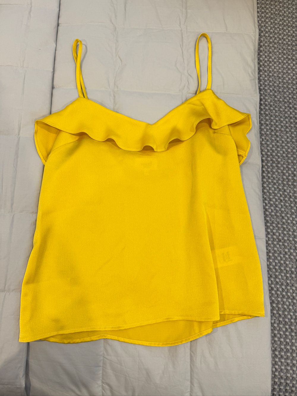 Seed Heritage Yellow Ruffle Camisole Top Size 10