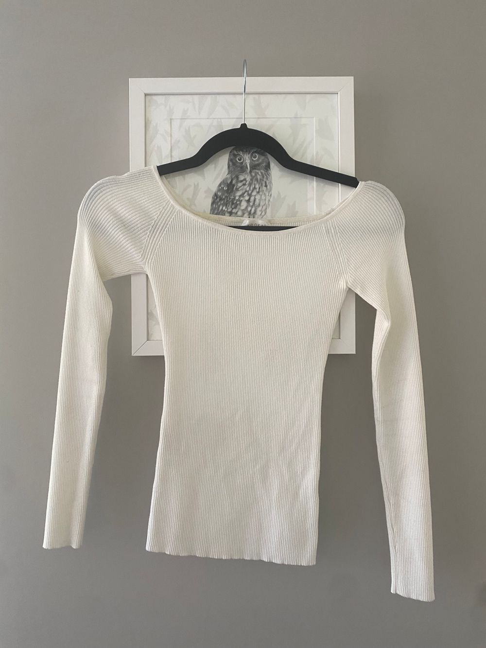 Kookai White Knit Boat Neck