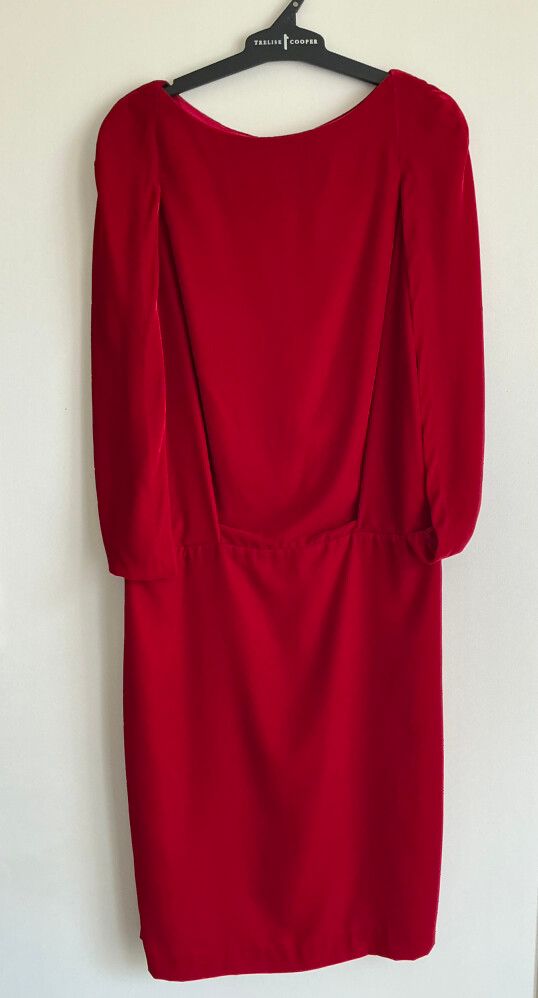 Trelise Cooper Designer Hollywood Glamour Midnight Merlot Velvet 10 Dress