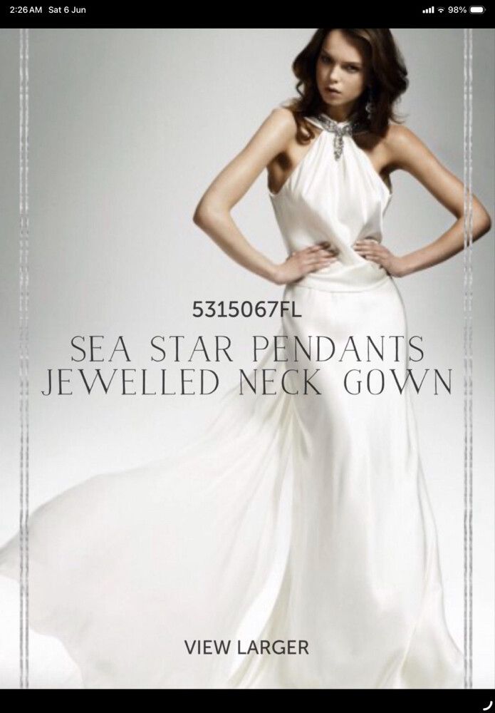 COLLETTE DINNIGAN Aust. Couture Designer Silk Givenchy Look Wedding 12 Dress