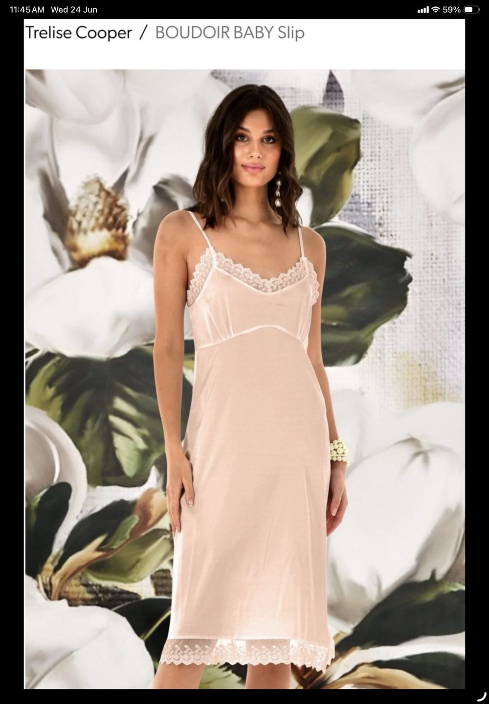 Trelise Cooper Luxury Designer NEW Peony Pink Boudoir Baby 8 Slip
