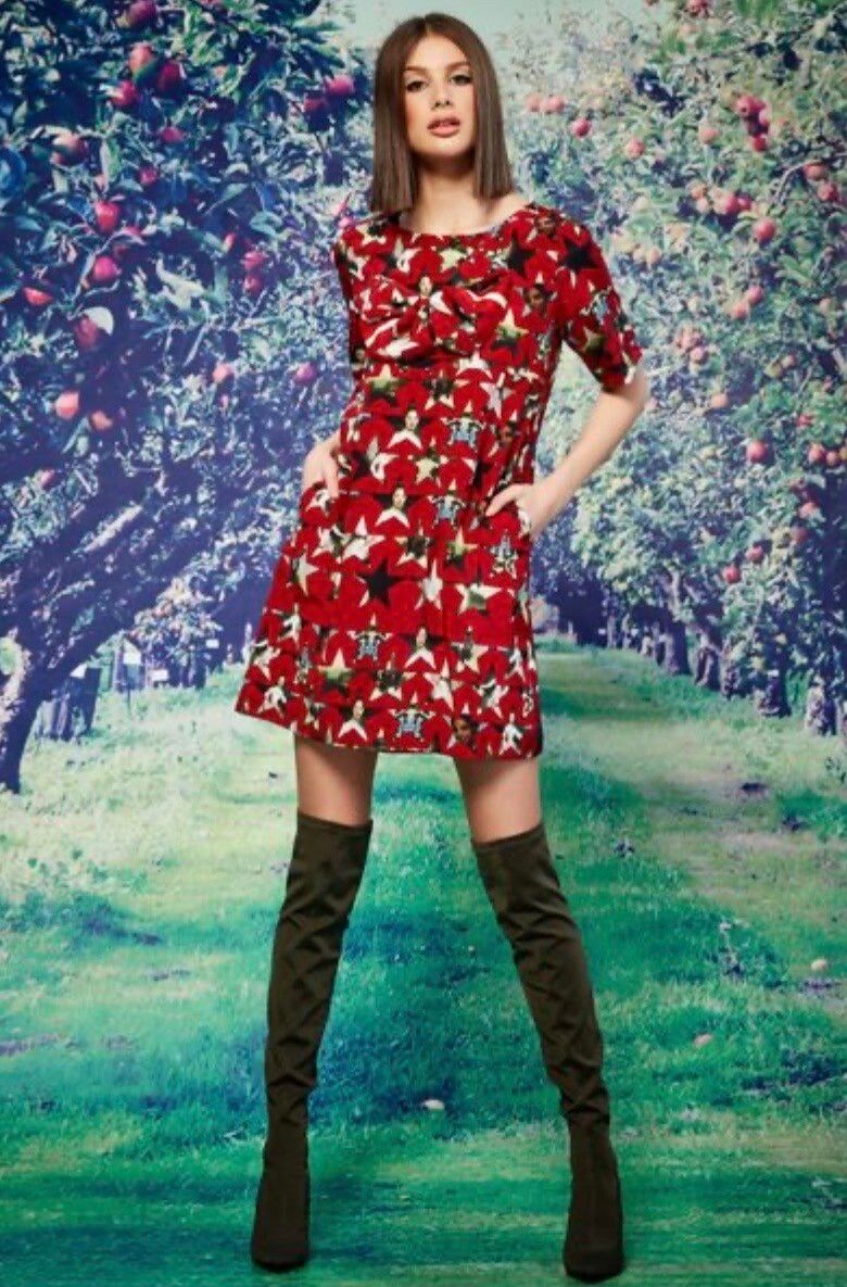 Trelise Cooper Luxury Designer Iconic She’s A Star Bow Down Silk 8 Dress