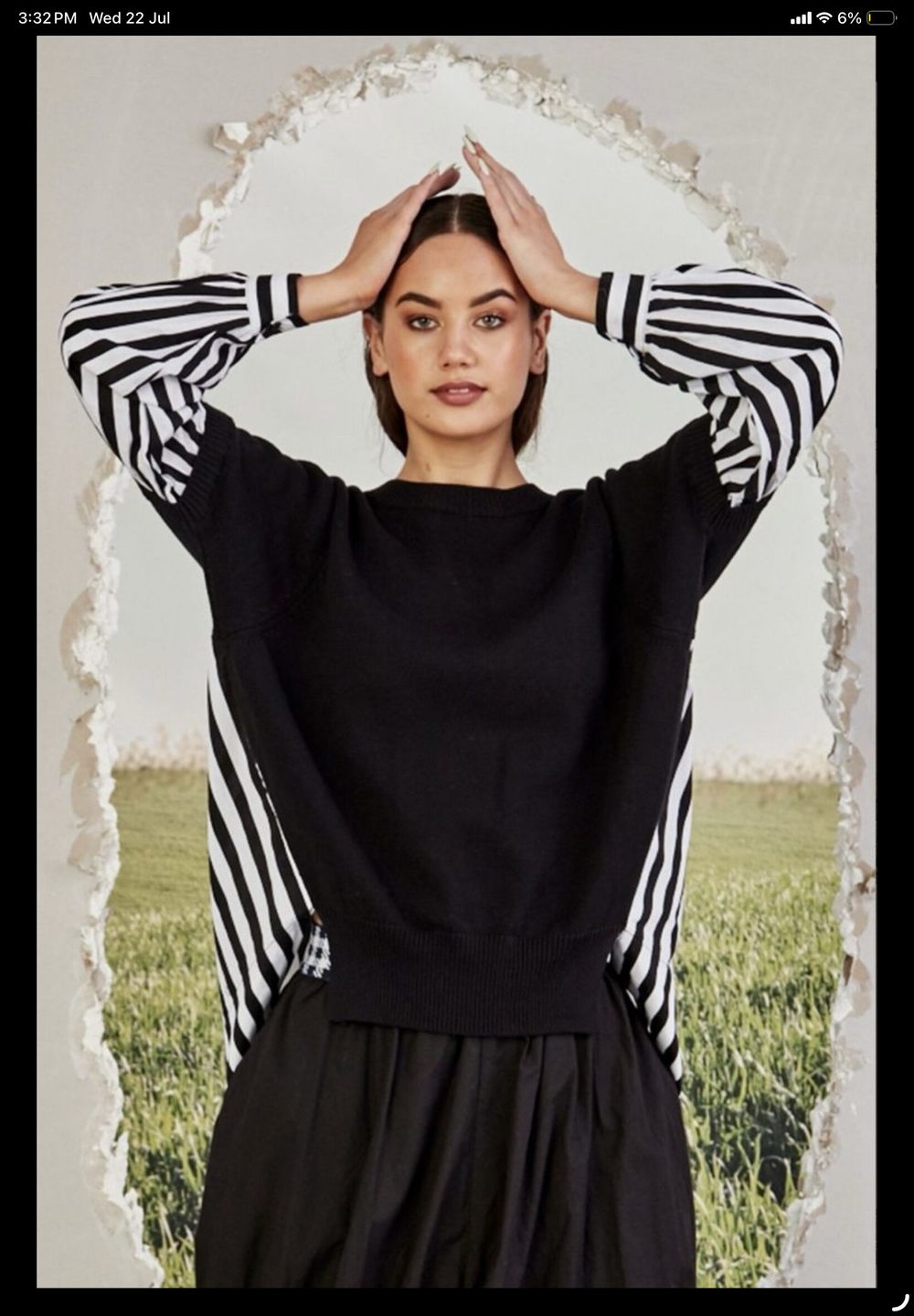 Trelise Cooper Luxury Designer Logo Prefall in Prague Repeat Rewind L Jersey