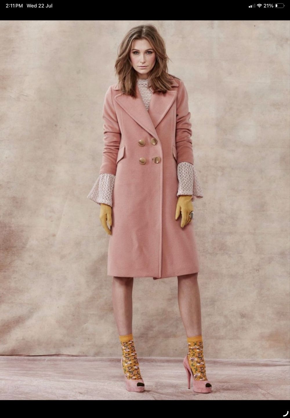 Trelise Cooper Glamour Designer Pretty Please Peony Pink Wool L Coat