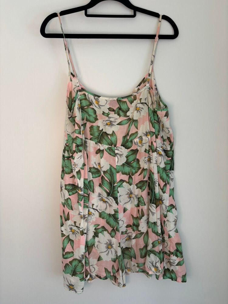 Topshop Pink Floral Playsuit