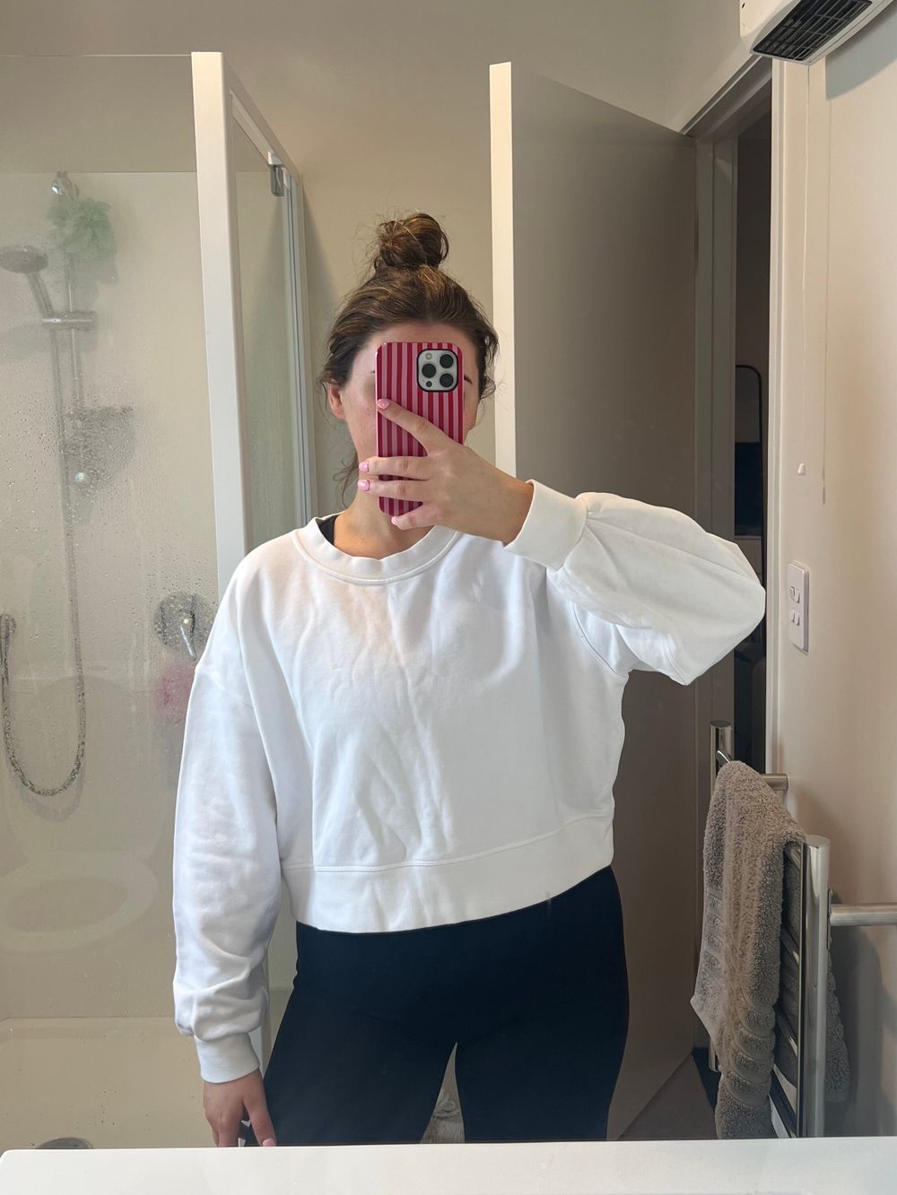 Lululemon White Crewneck Sweatshirt