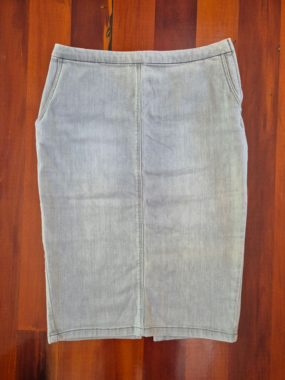 Country Road Vintage Grey Denim Pencil Skirt