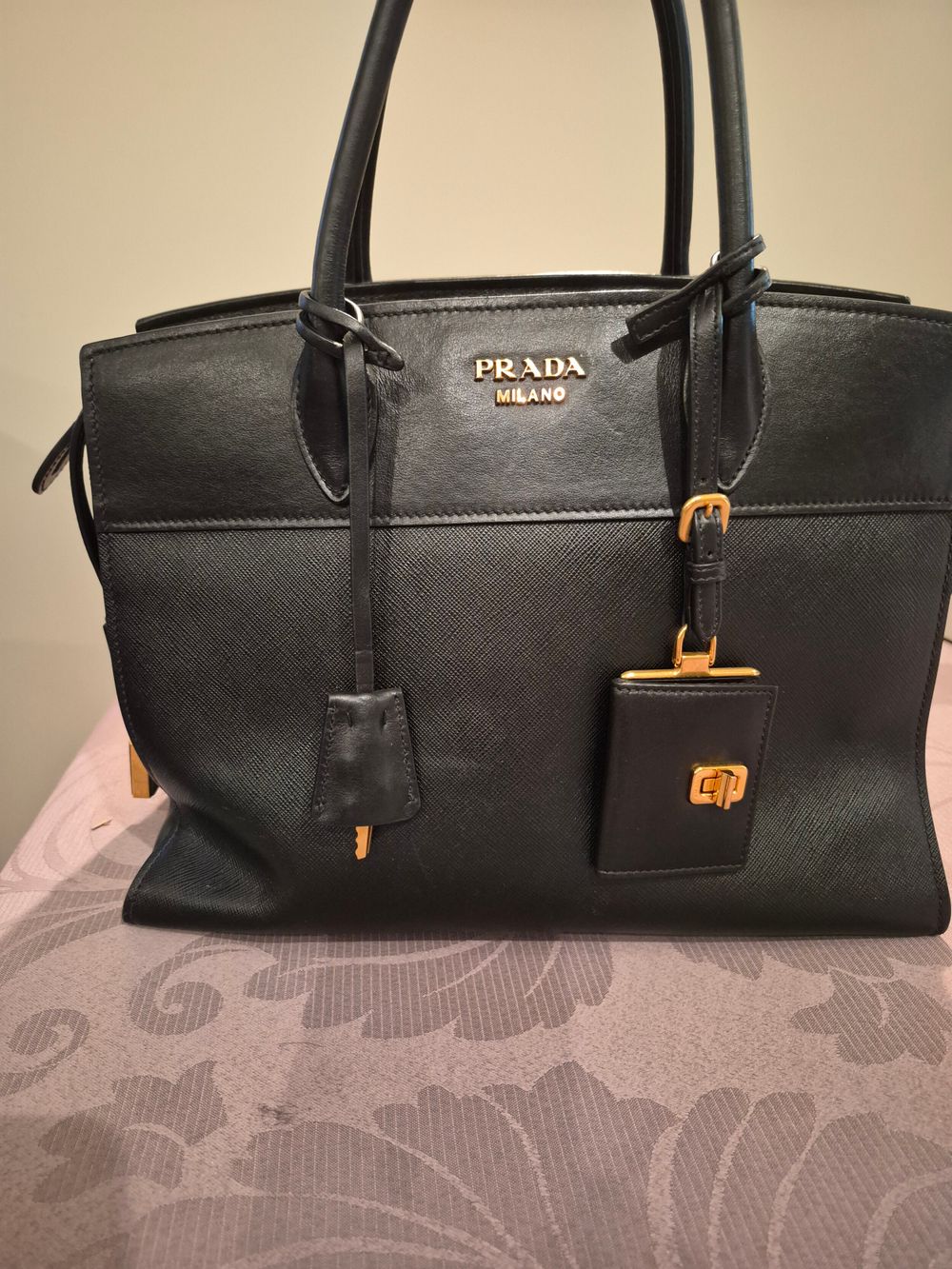 Prada Black Saffiano Leather Tote