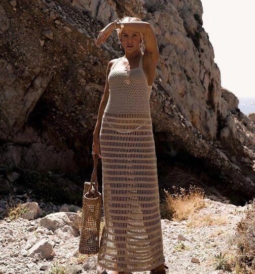 Sir The Label - The Fleur Crochet Midi Dress on Designer Wardrobe