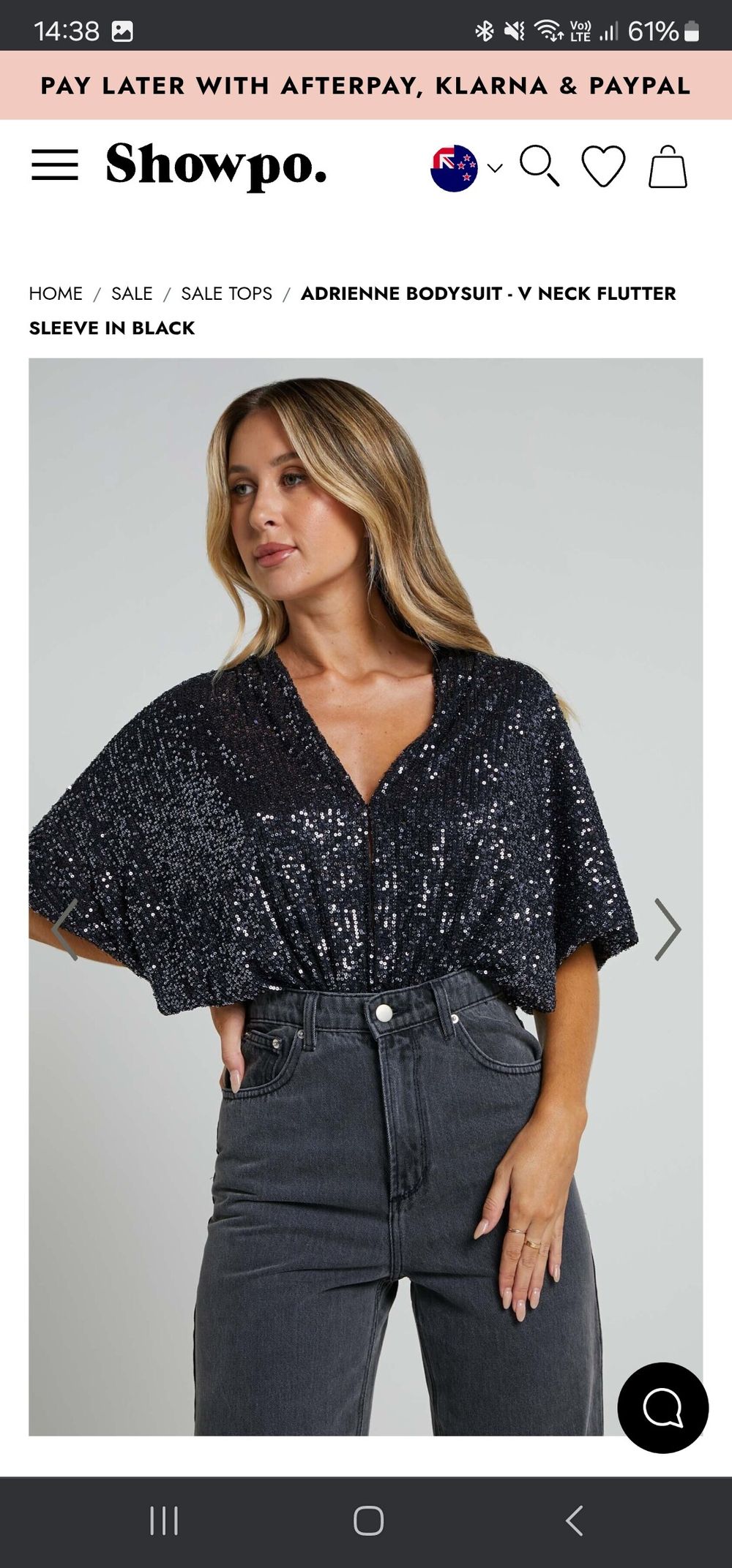 Flutter Sleeve Bodysuit