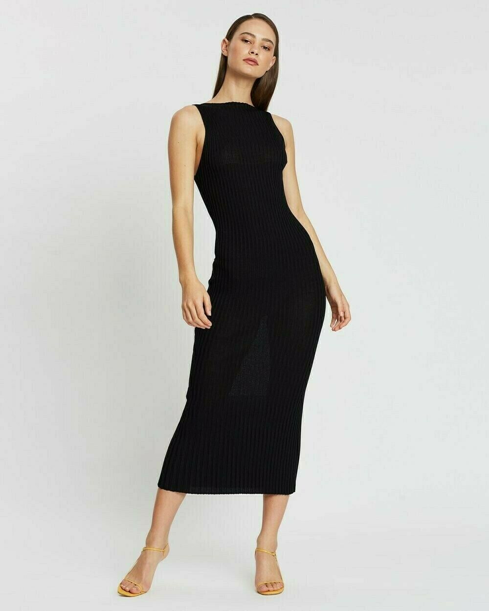 Bec & Bridge - Bec & Bridge White Water Midi Dress (Black) on Designer Wardrobe Bec & Bridge - Bec & Bridge White Water Midi Dress (Black) on Designer Wardrobe