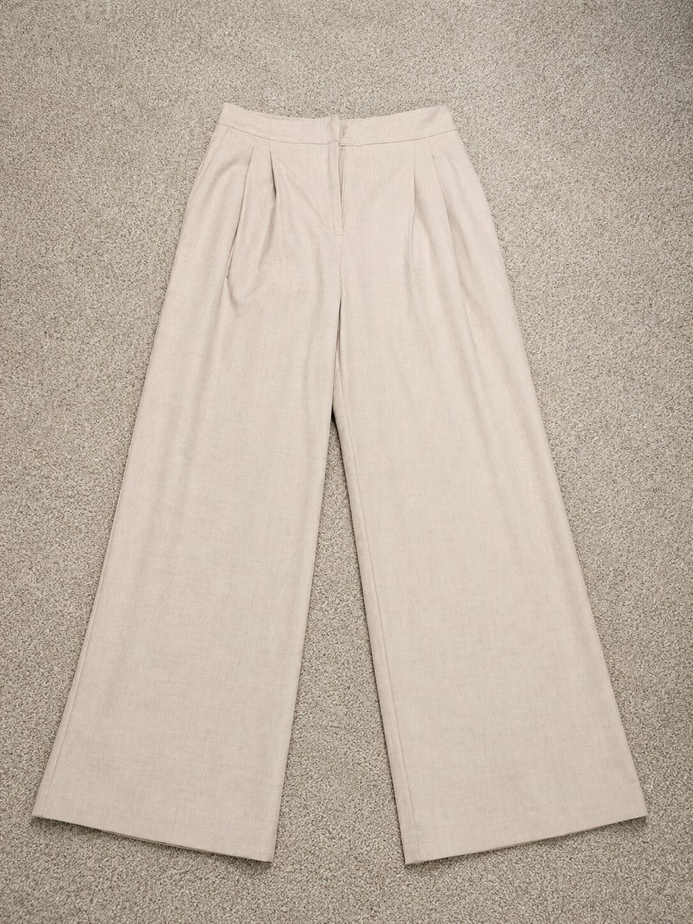 Glassons Wide Leg Pants Women’s Size 10 Beige High Waist Trousers