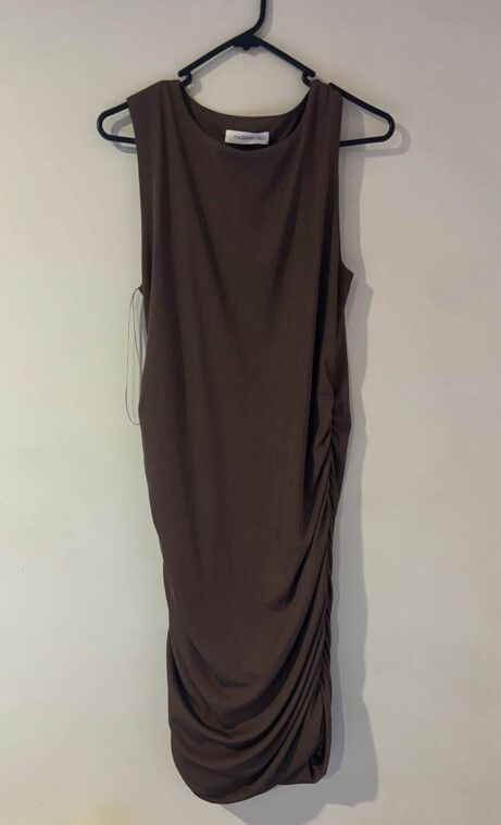 Brown Ruched Mini