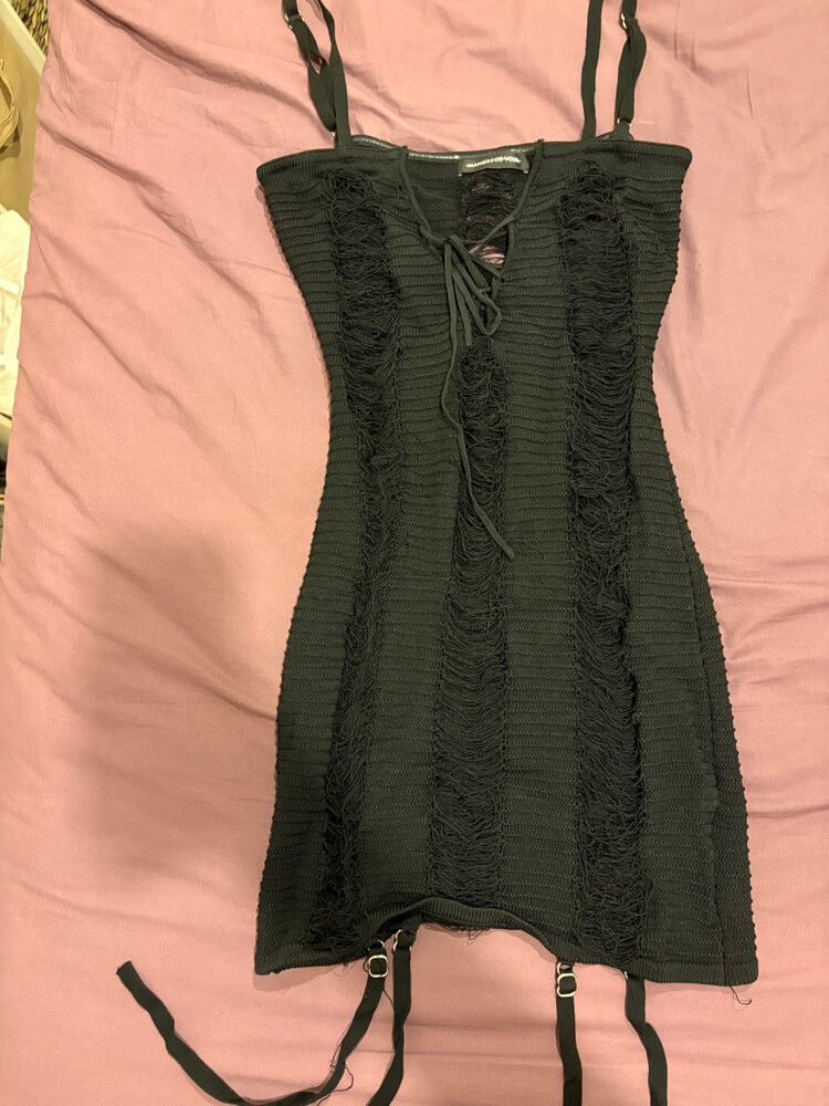 Manière De Voir Black Mini Dress