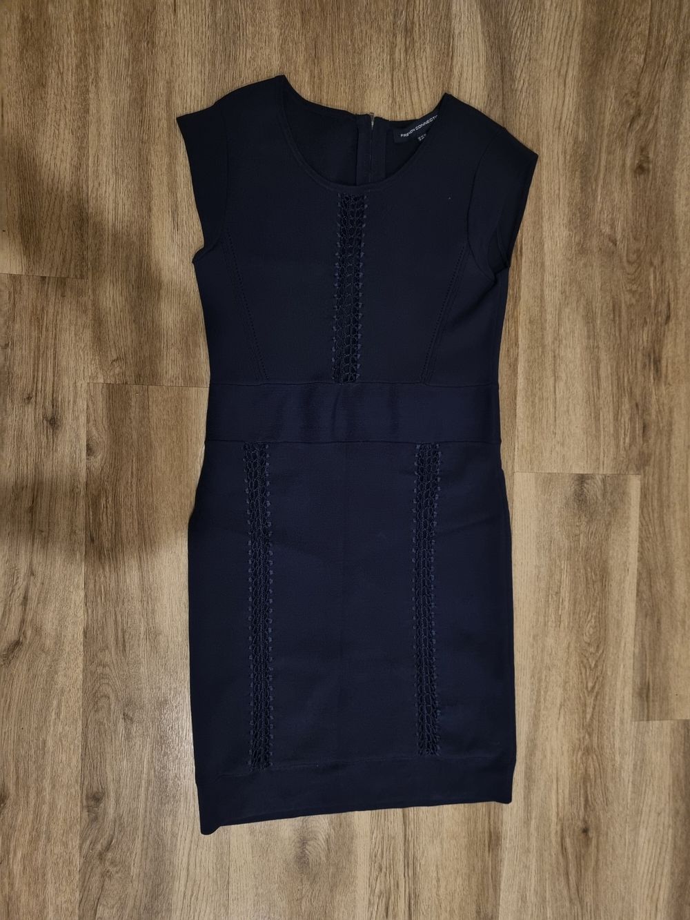 Navy Viscose Knit Mini Dress