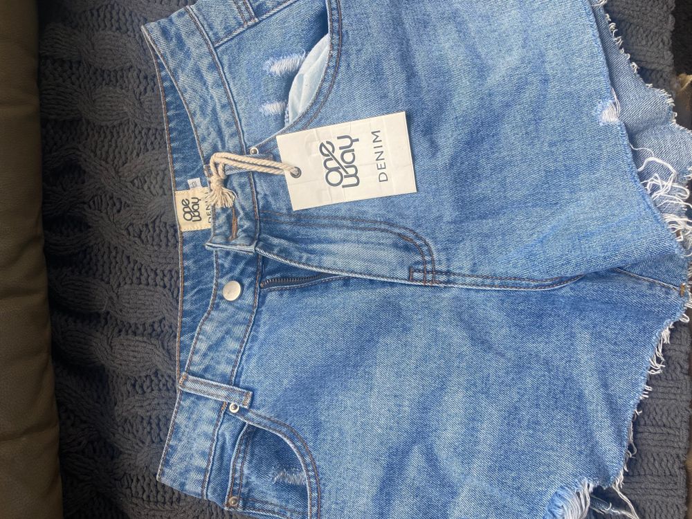 One Way Denim Blue Denim Shorts