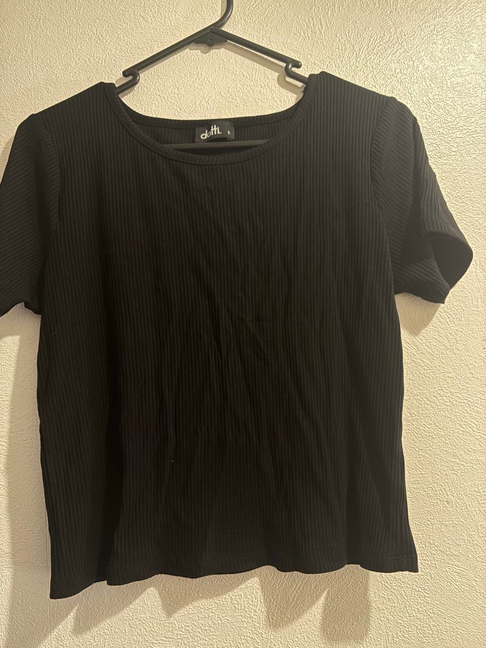 Dotti Black Ribbed T-Shirt