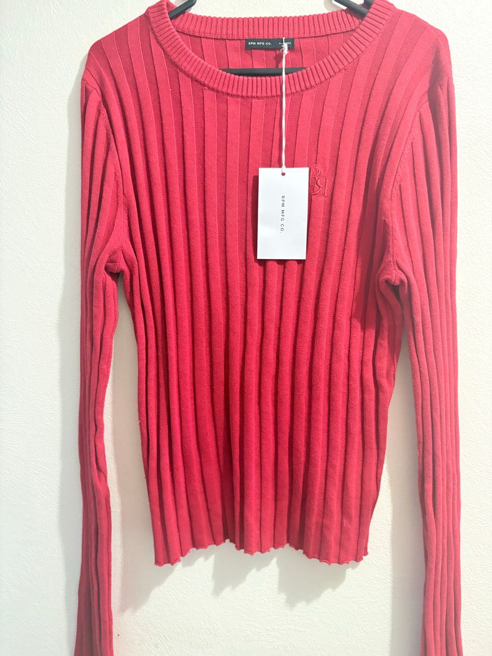 RPM Red Ribbed Top