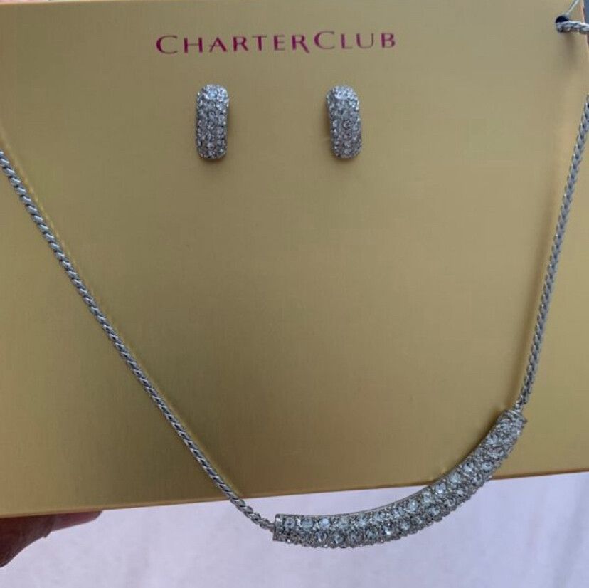 Charter Club Silver Jewellery Set