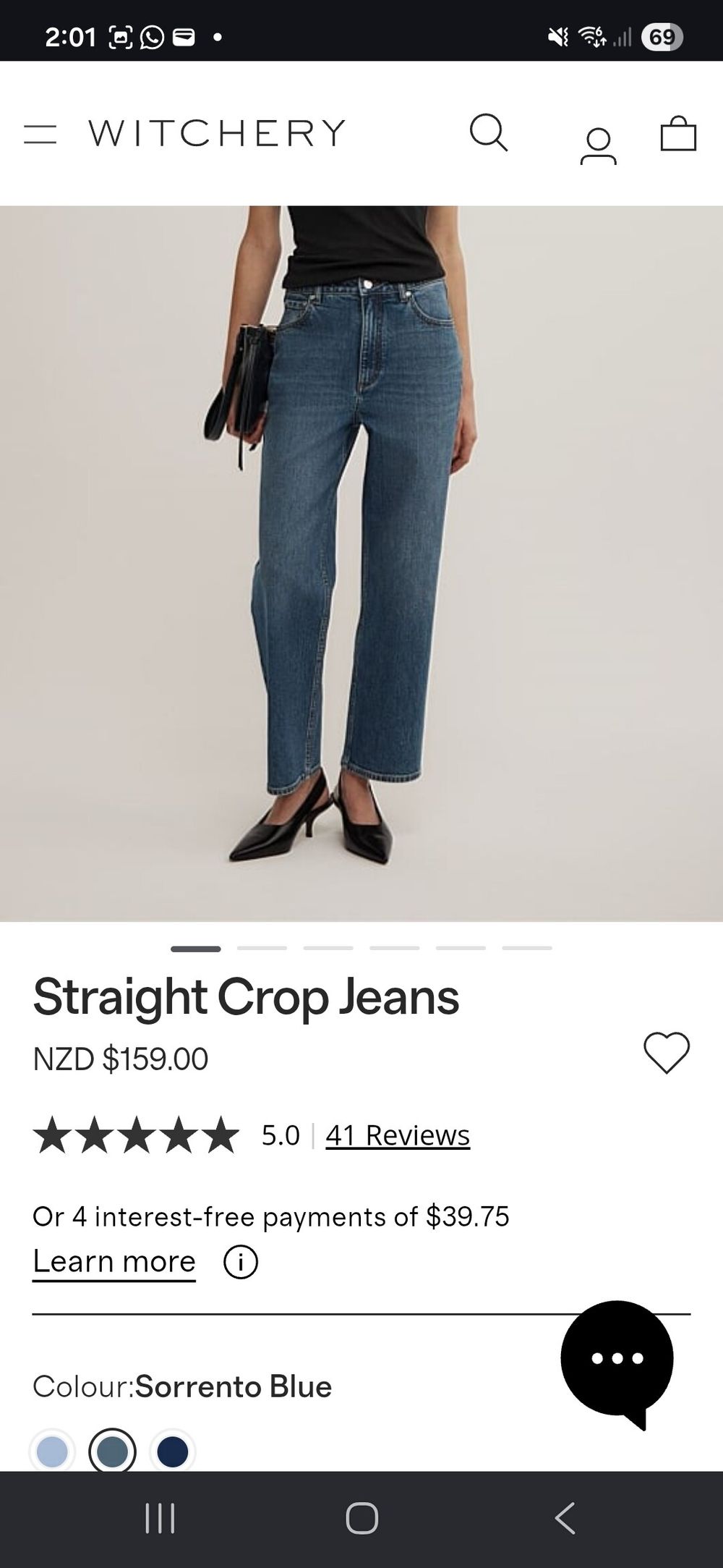 Witchery Straight Crop Jeans