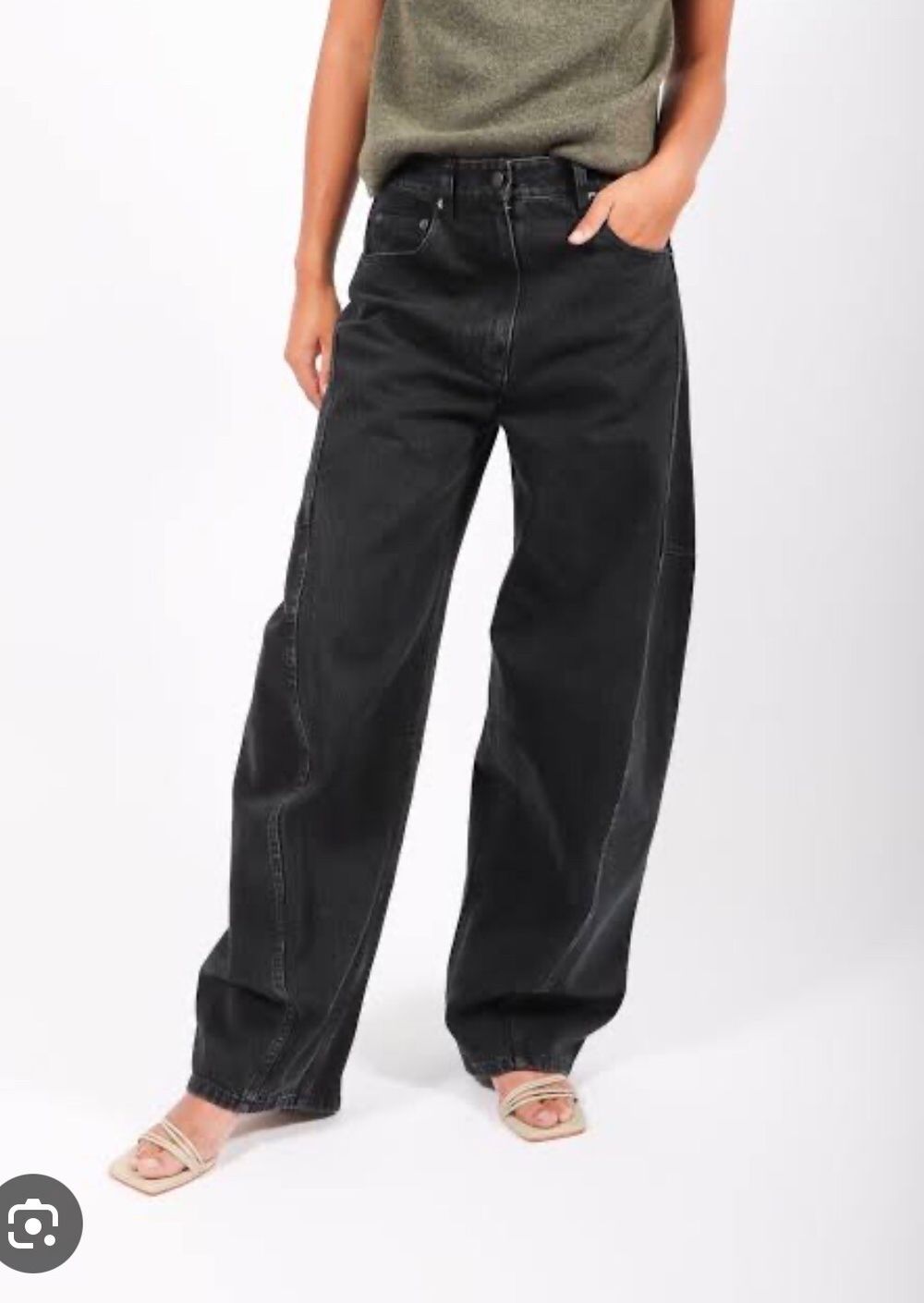 Tibi Sid Black Jeans 26