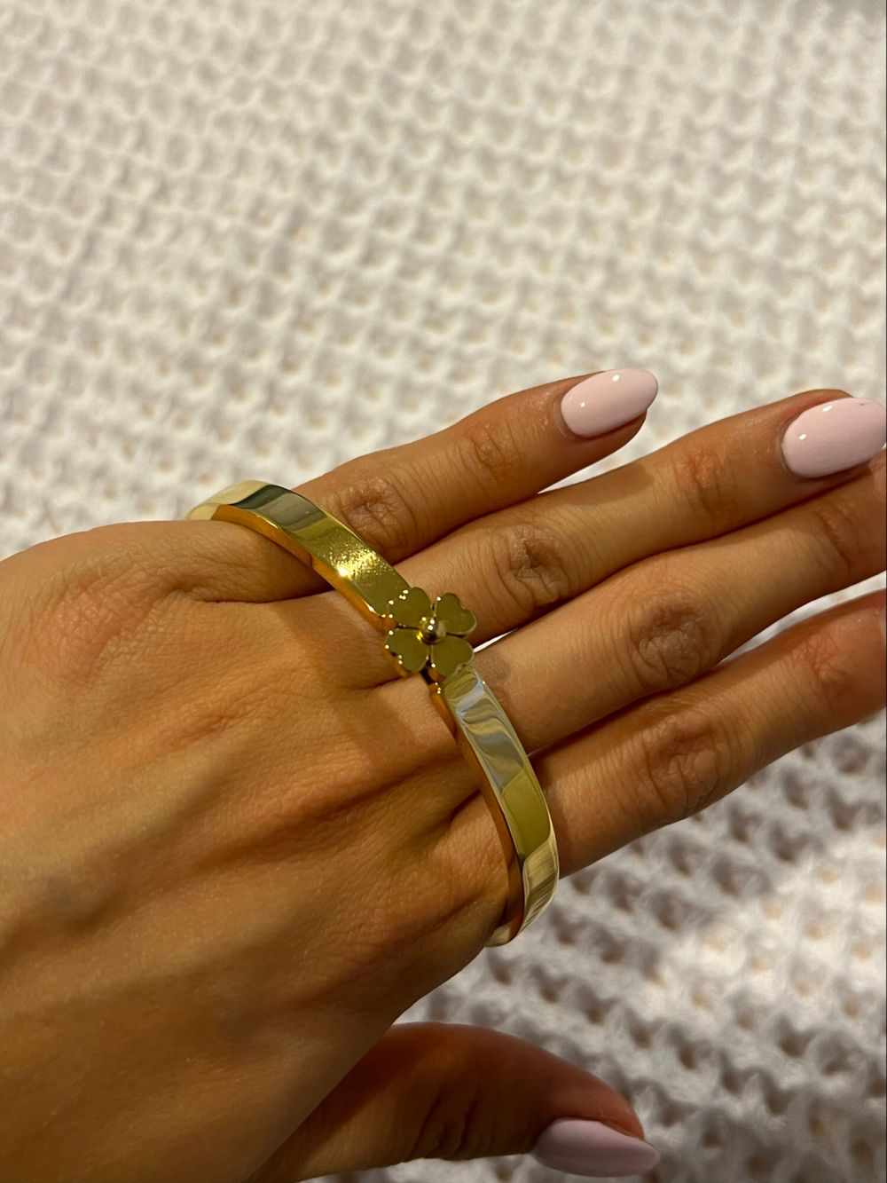 Kate Spade Gold Flower Hinge Bangle