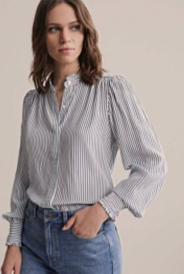 Witchery frill neck shirt