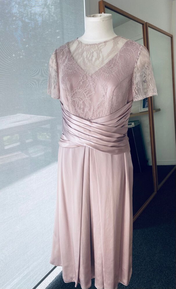 Special Occasion Dress- Pale Lavender Silk & Lace