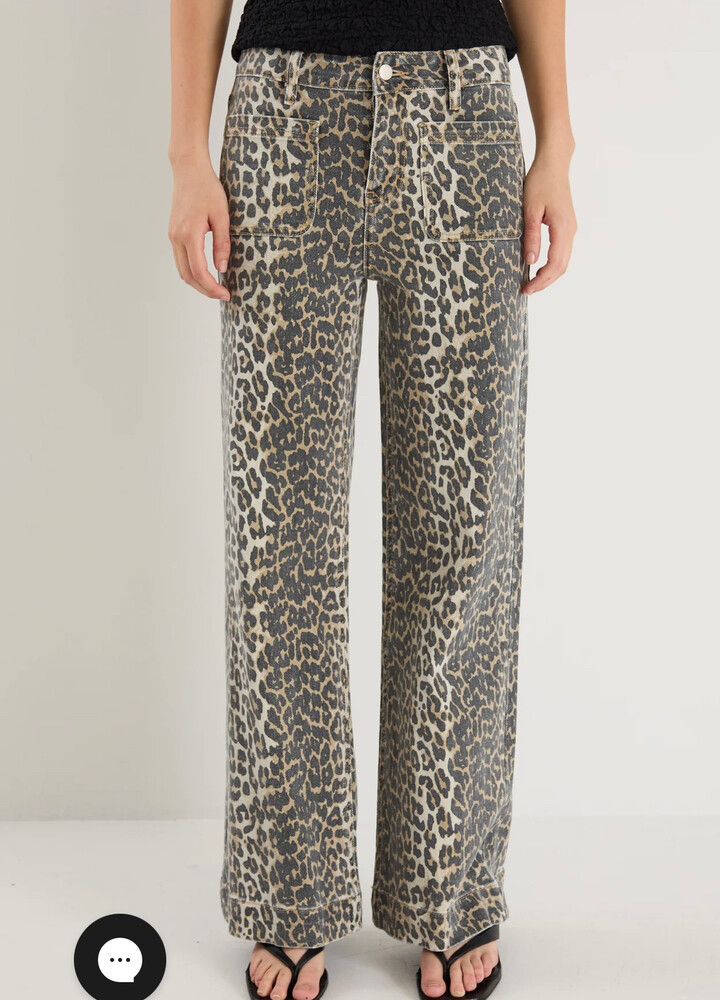 among the brave- leopard jeans