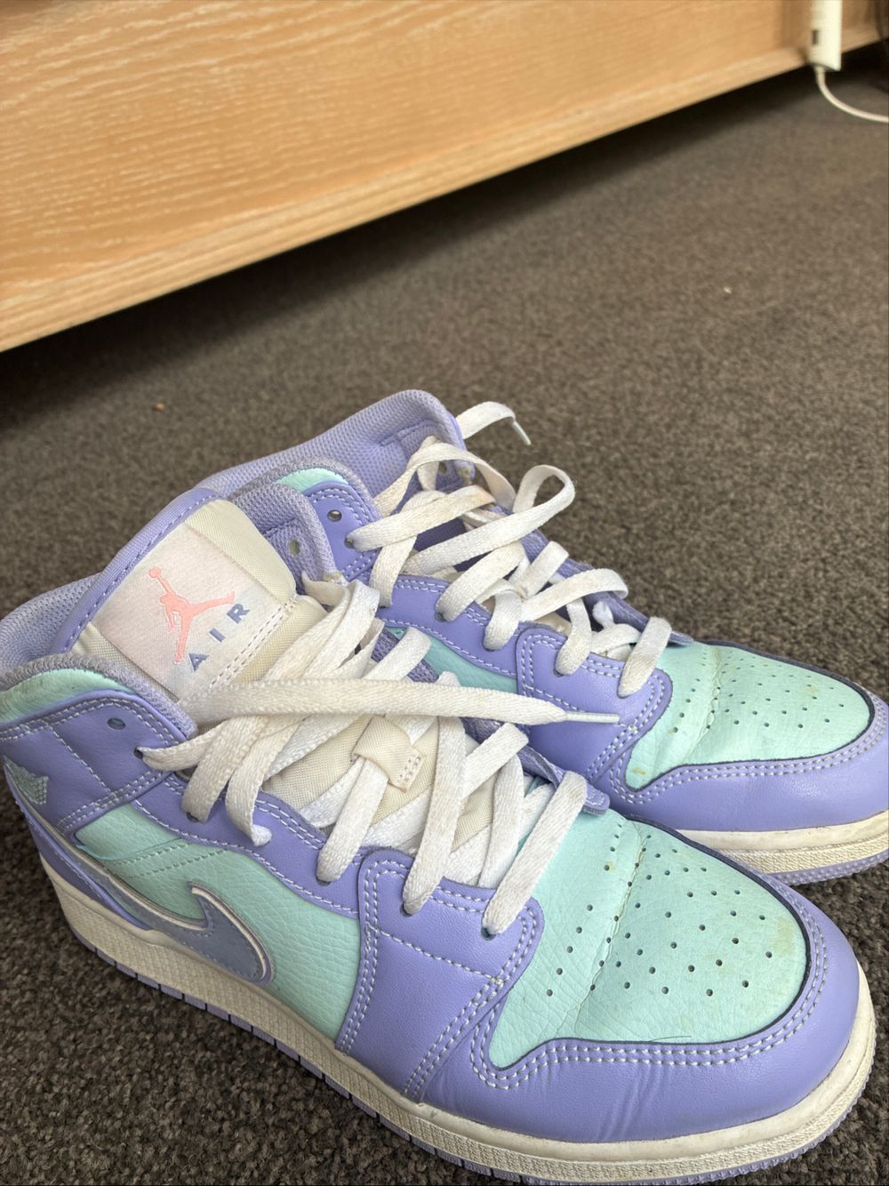 Nike Purple and Turquoise Sneakers