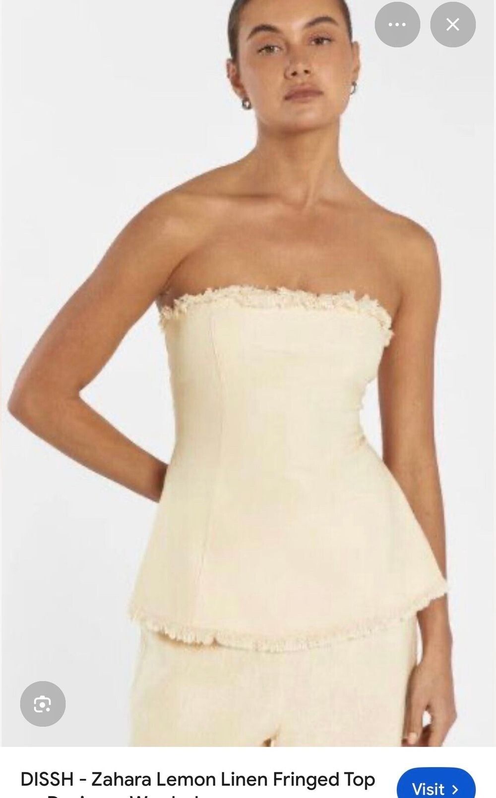 Linen Strapless top