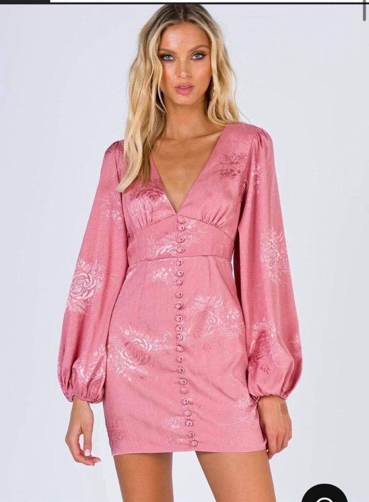 open lace back dress Princess Polly Women's Ravia Satin Maxi Slipdress - Pink